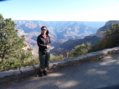 At the south rim of the Grand Canyon