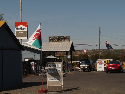 Welsh flag flying in Chinese Camp