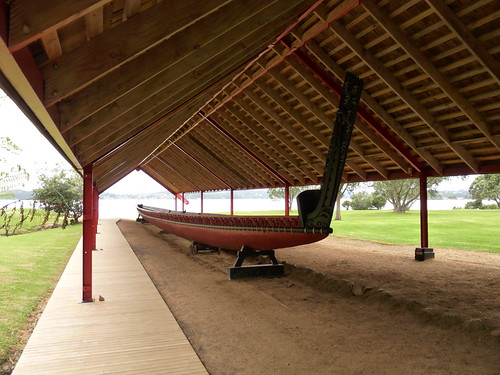 Maori war canoe