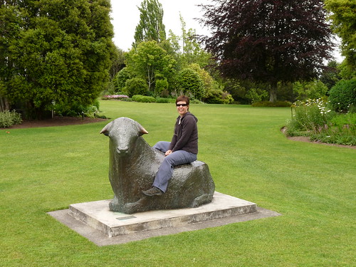 Little Bull and Claire at Hamilton Gardens