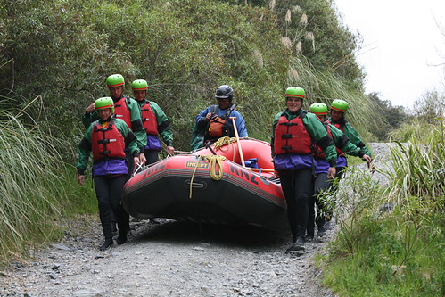 Taking the boat down to the river