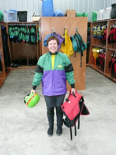 Claire all kitted up and ready to go!