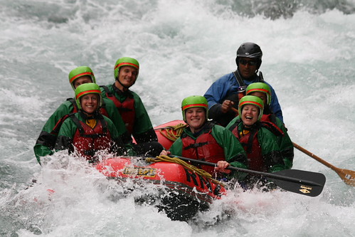 Rafting down the Tongariro River