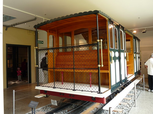 Restored grip car at the Cable Car Museum