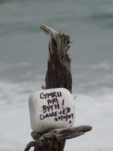 Our stone at Bruce Bay