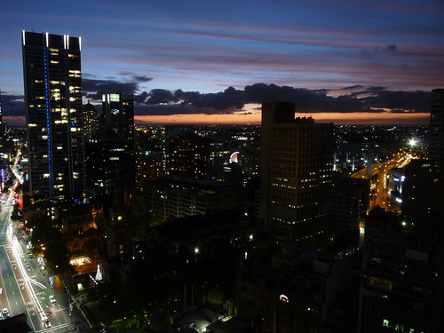 View from our hotel room over the city