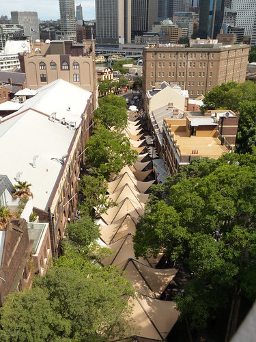 View onto The Rocks market