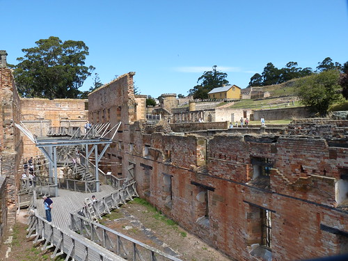 Inside the ruined penitentiary at Port Arthur