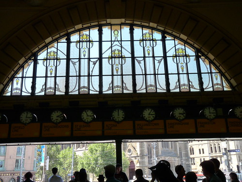 Inside Flinders Street Station