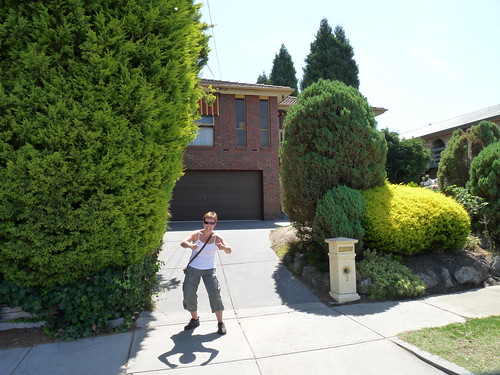 Claire outside Paul Robinson&rsquo;s house
