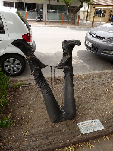 Legs outside a shop in Haandorf