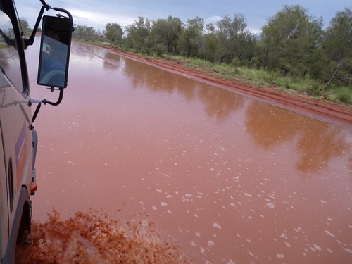 Flooded roads on the way to Oak Valley