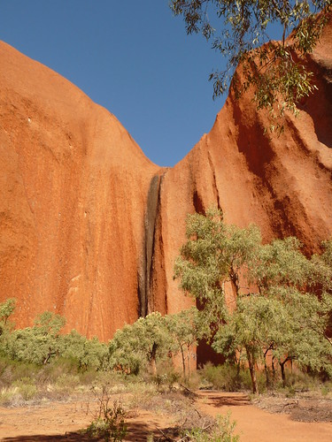 Dry waterfall on Uluru