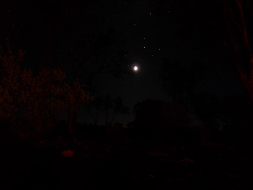 Night view at Kings Creek Station campsite