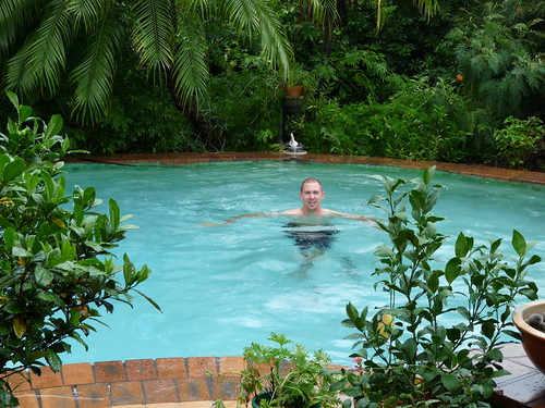 Swimming in the rain!