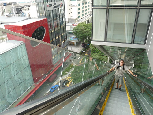 The escalators at Orchard Shopping Centre