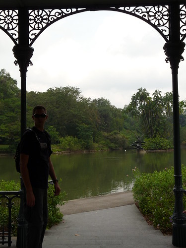 Victorian pavilion overlooking Swan Lake