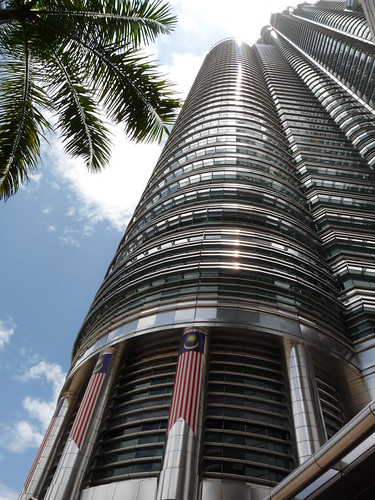 Looking up a Petronas Tower