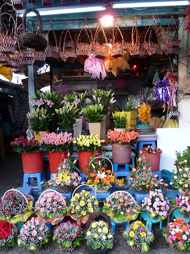 Flower stall at the local market
