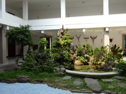 Terrace garden in the centre of the Reunification Palace in HCMC