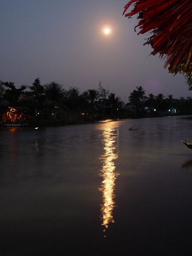 Full moon over the Mekong Delta
