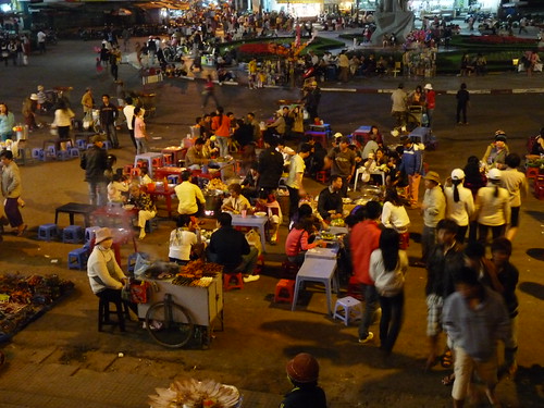 Foot stalls near the market in Dalat