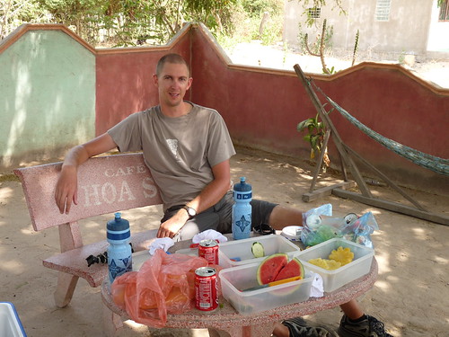 A well deserved rest and lunch