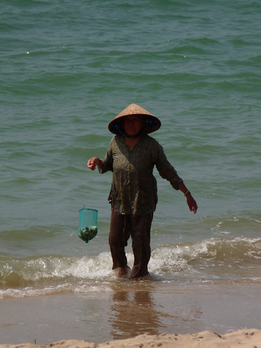 Gathering shell fish