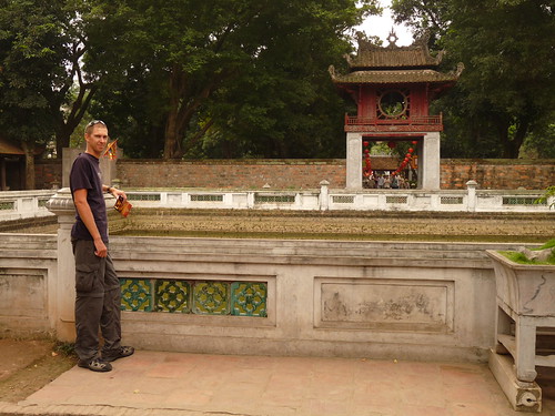 Ed by one of the ponds at the Temple of Literature