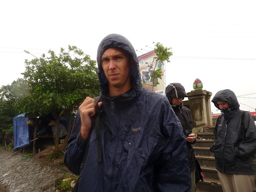 A wet Ed waiting for the boat