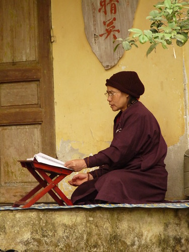Nun reciting from book