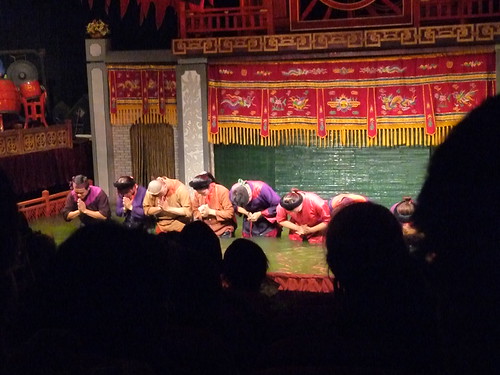 The water puppets operators