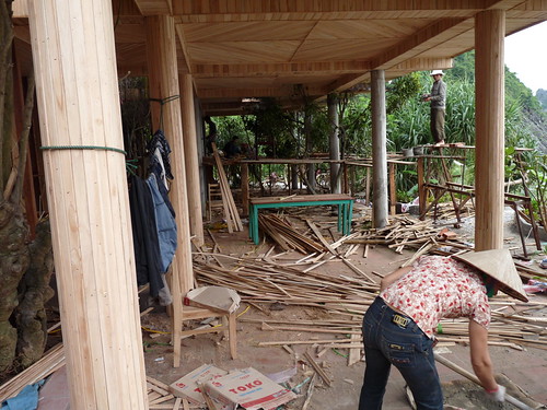 Construction work at Monkey Island Resort