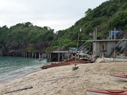Construction work at Monkey Island Resort