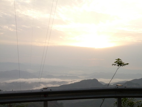 Sunrise from the minibus on the way to Sapa