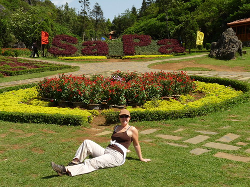 Claire in the gardens in Sapa
