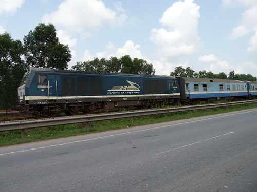 Train passing us on Highway 1