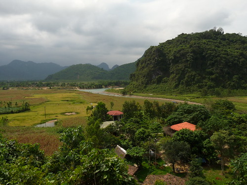 View from the climb up to the entrance into the Phong Nha cave