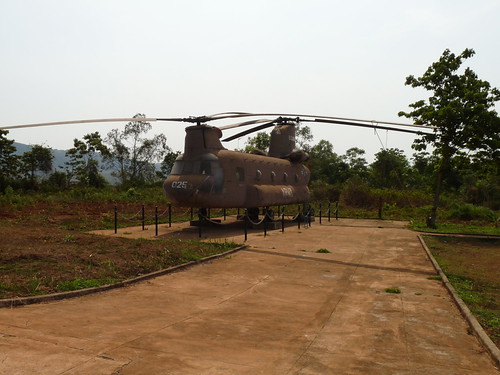 American Chinook helicopter at the Khe Sanh Airbase