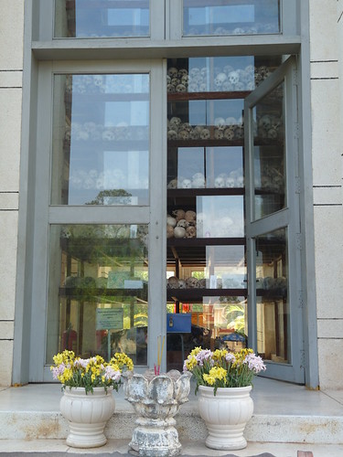 Doorway into the Memorial Stupa at the Killing Fields of Choeung Ek
