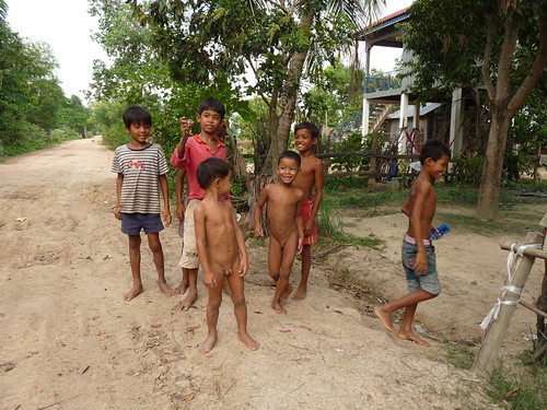Local children in a village near Phnom Penh