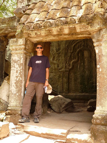 Ed at Ta Prohm, the Tomb Raider temple