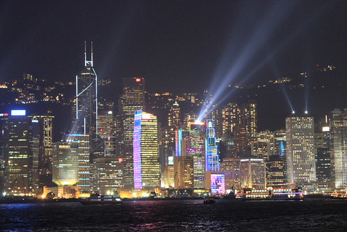 Hong Kong Island at night