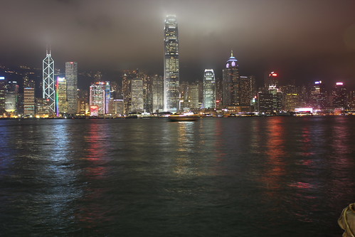 Hong Kong skyline at night
