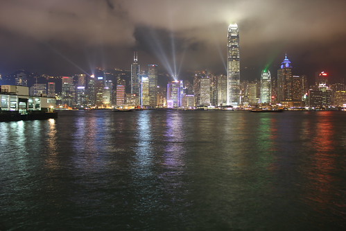 Hong Kong skyline at night